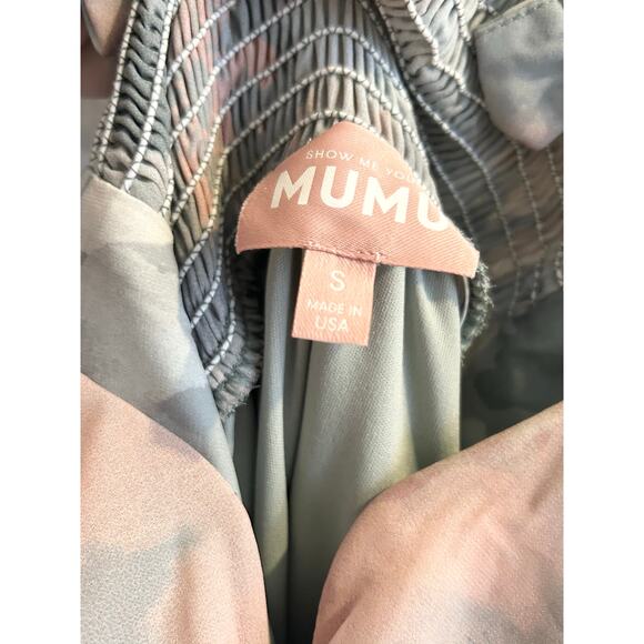 Show Me Your Mumu Reese Ruffle Dress in Sage I Do Floral S NWT - Picture 4 of 7